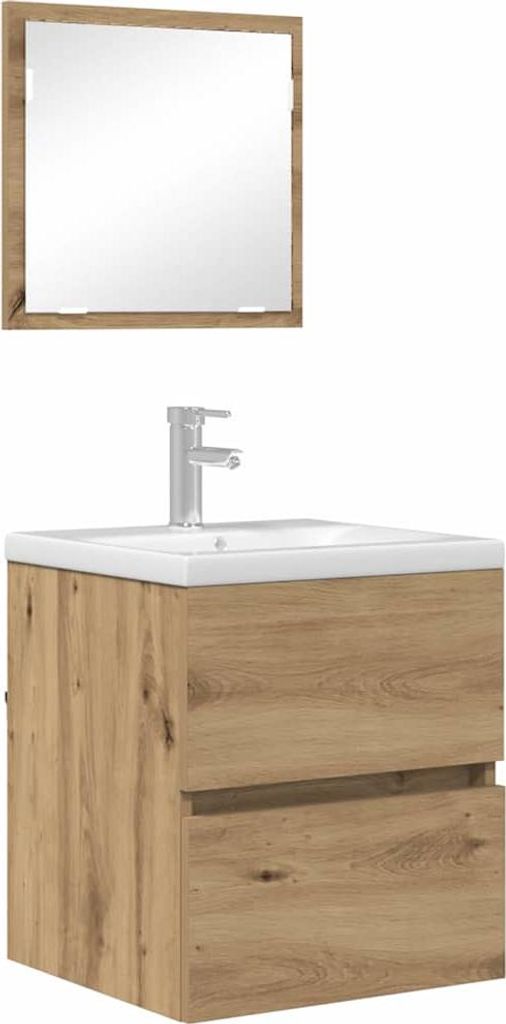 vidaXL Badezimmerschrank Artisan-Eiche 41 x 38,5 x 45 cm Produktbild 