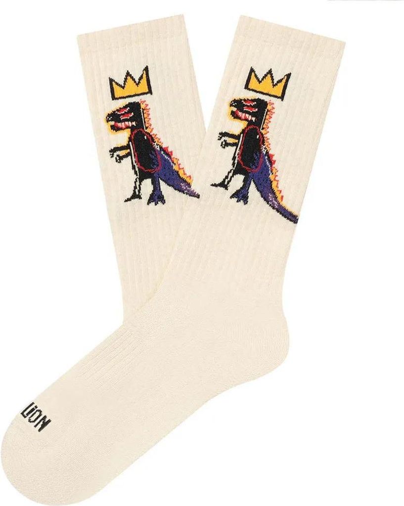 Jimmy Lion Athletic Basquiat Pez Dispenser Lange Socken Beige EU 36-40 Herren,Damen Beige EU 36-40