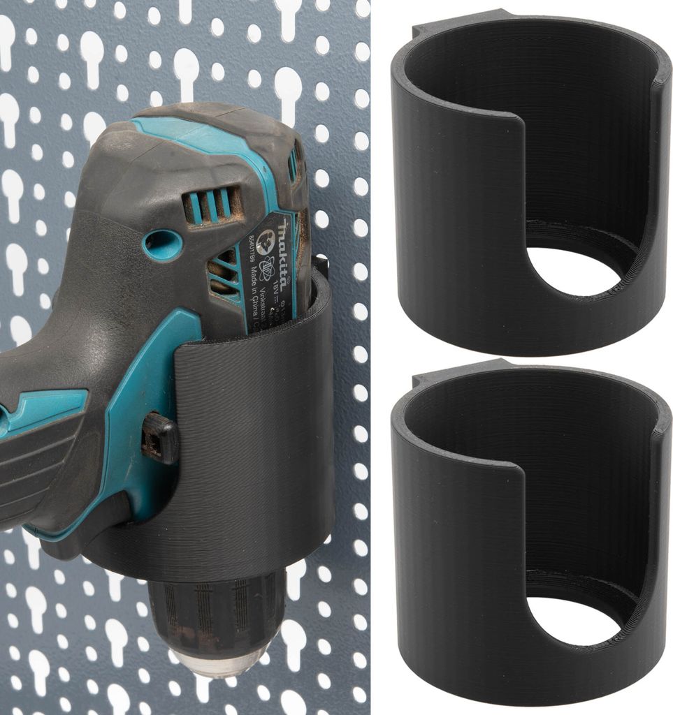 2x Akkuschrauber Halter für Küpper Lochwand Werkzeughalter Halterung Werkzeugwand