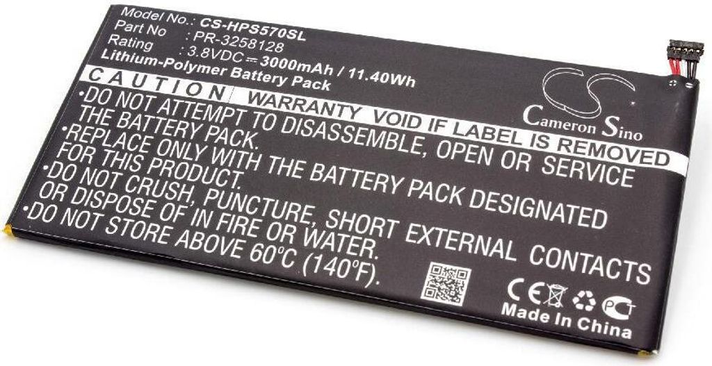vhbw Akku kompatibel mit HP Stream 7 5700ng, 5700, 5709 Tablet Pad (3000 mAh, 3,8 V, Li-Polymer)