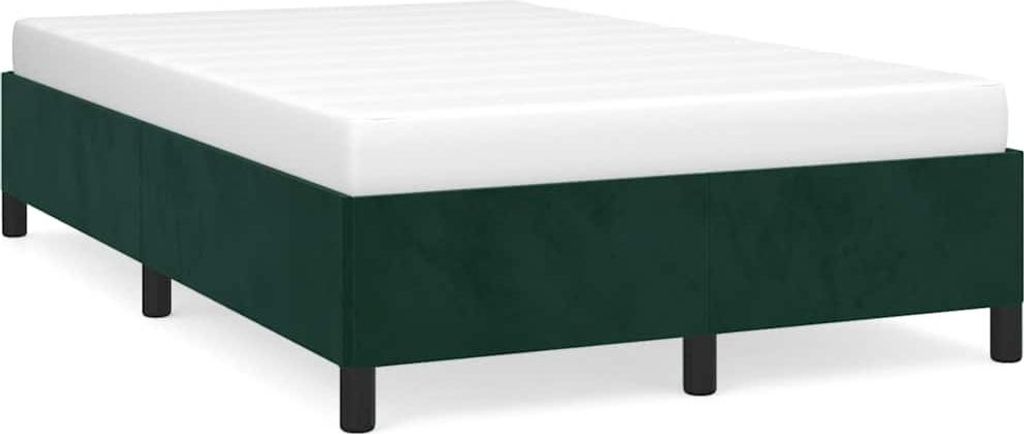 vidaXL Bettgestell ohne Matratze Dunkelgrün 120x190 cm Samt
