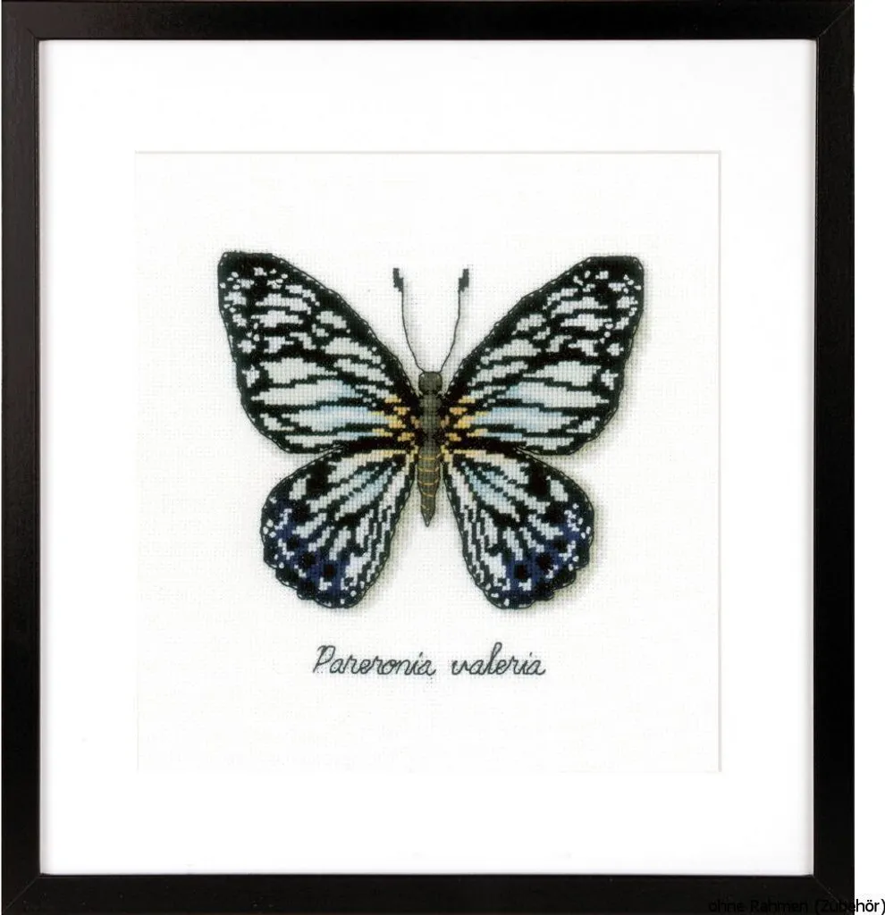 Kit broderie point de croix compté Papillon Bleu pour DIY décoration