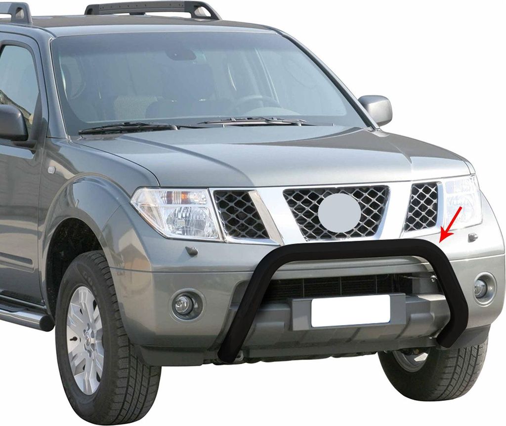 Frontbügel Frontschutzbügel für Nissan Navara 2005-2010 ø76mm Stahl Schwarz