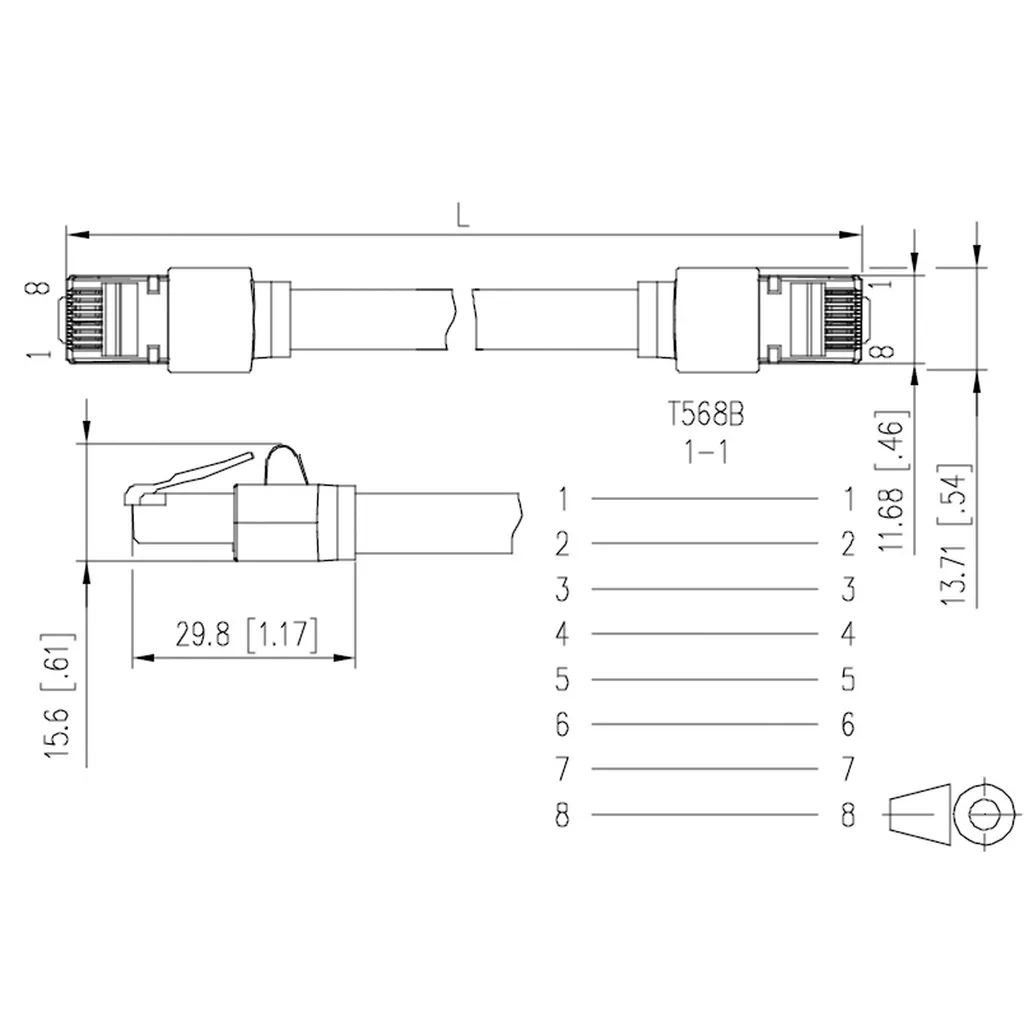 Metz Connect Patchkabel 6kV Flex500 Outdoor 1m - Cavo Ethernet Robusto - 2