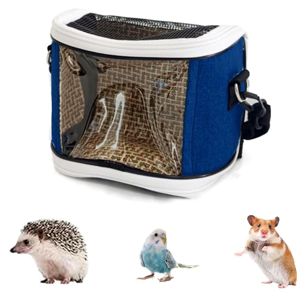Rucksack für Vögel, Transportbehälter für Vögel, Reisetasche für Papageien, Sittiche und Kleintiere, 16CM x 13CM x 9CM