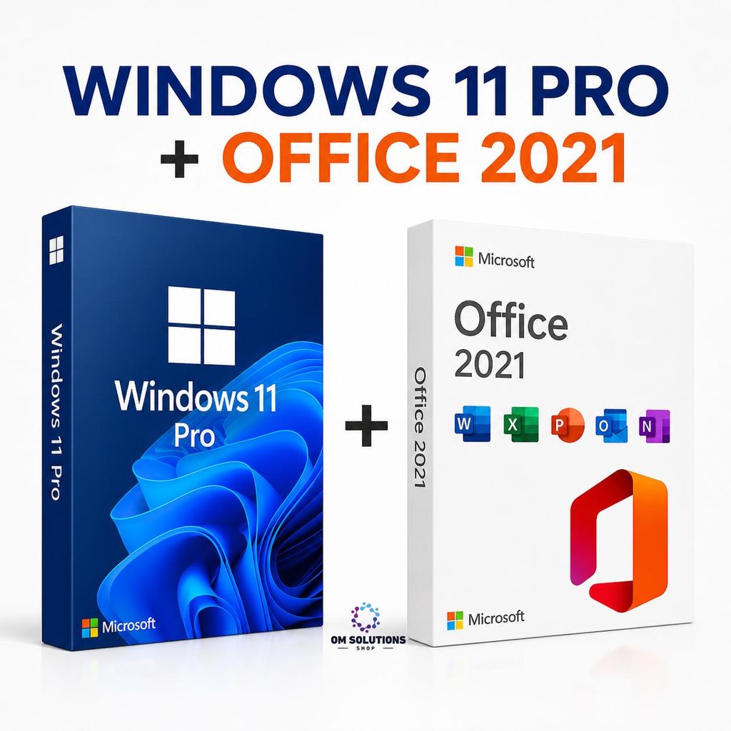 Windows 11 Pro + Office 2021 Lizenz | Sofortversand per E-Mail | Online Aktivierung