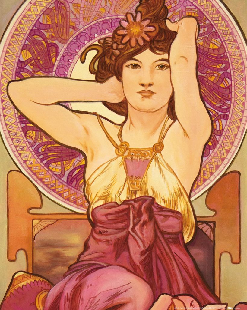 Alphonse Mucha Kunstdruck Bild - Die Edelsteine, Amethyst 1900 (50 x 40 cm)