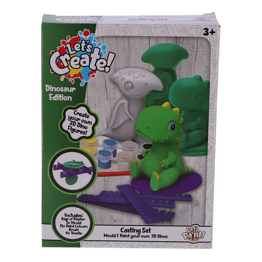 Créons Greate Dino en plâtre : Kit Créatif Moulage Dinosaure pour Enfant