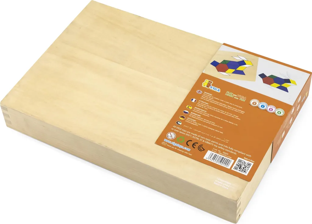 Puzzle logique Montessori Viga : blocs Dienes en bois mosaïque 148 pcs - 5
