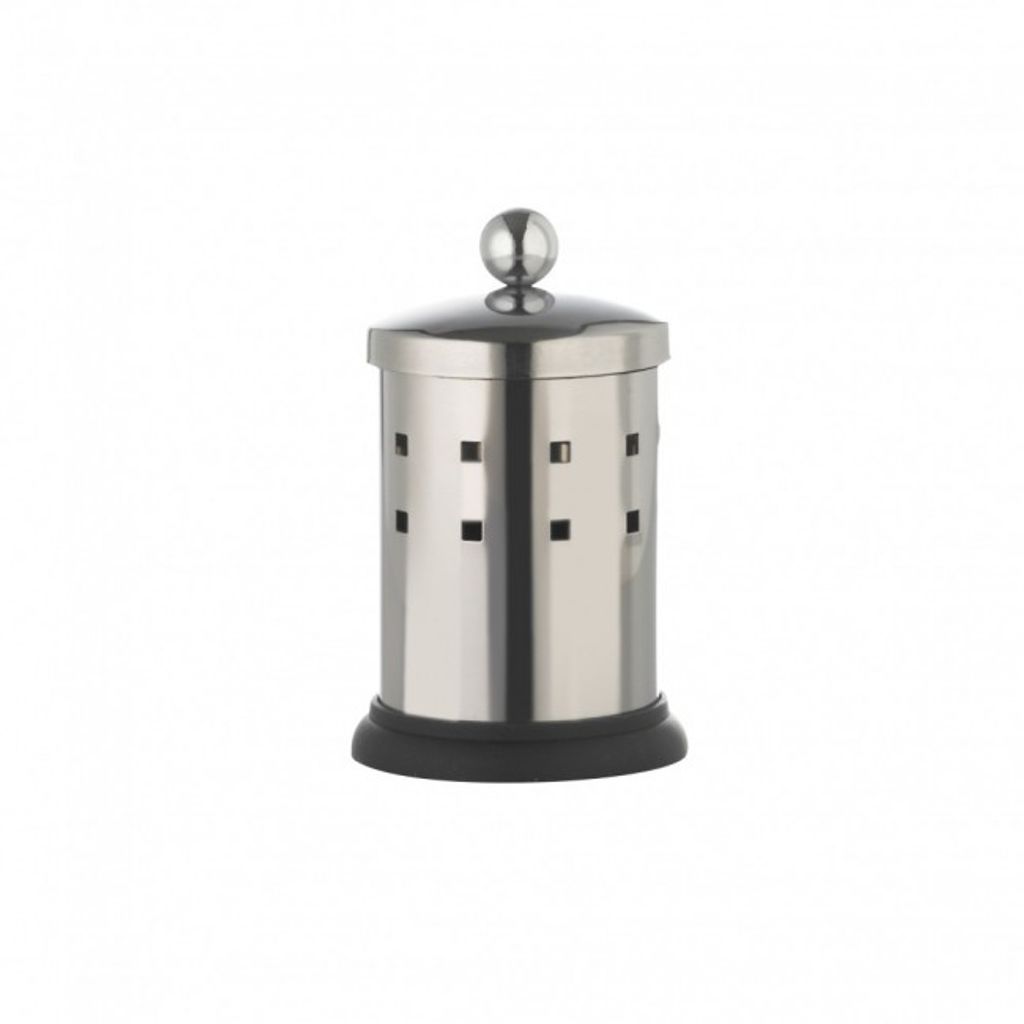 Wattestäbchenbox Edelstahl 13 cm mit Deckel
