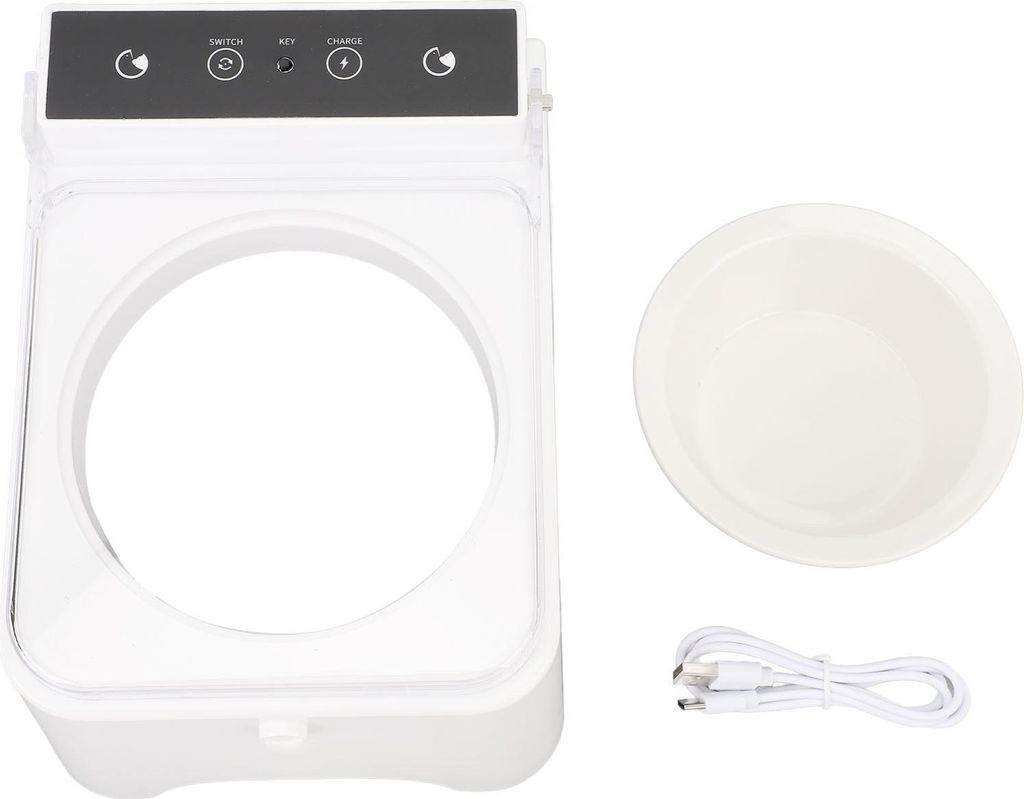 Automatischer Futternapf für Katzen, transparenter Deckel, erhöhtes Design, hygienischer, intelligenter Hundenapf für Zuhause und drinnen, Stil 2