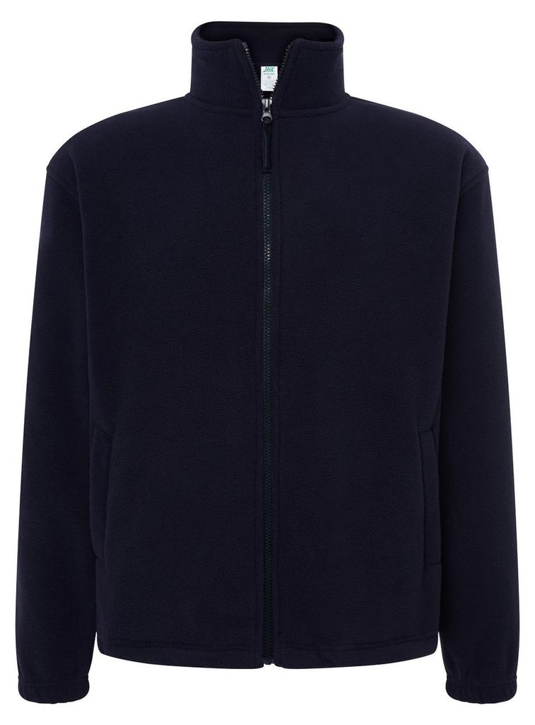 JHK - Fleecejacke Durchgehender Reißverschluss für Herren LT4147 (S) (Marineblau)