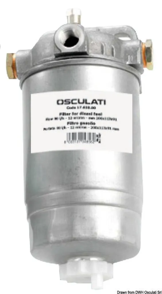 Filtre diesel débit 80 l/h en papier filtrant pour une pureté maximale