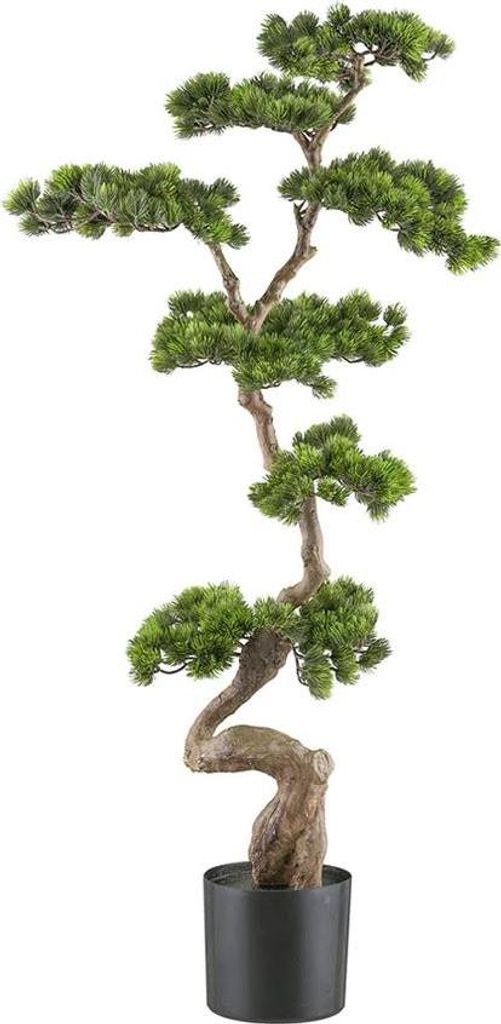 Kopu Kunstpflanze Bonsai 40cm Kiefernbaum mit schwarzem Topf - Bonsaibaum
