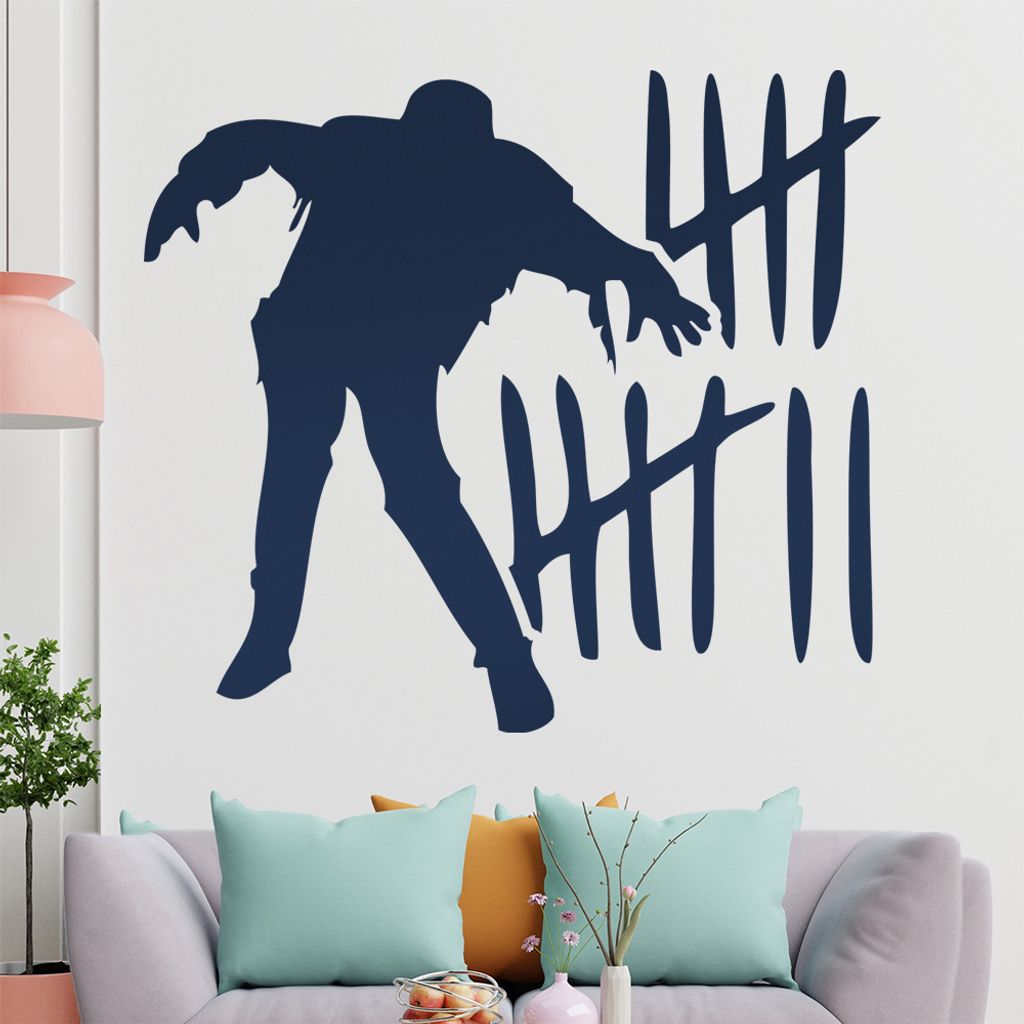 KIWISTAR Zombie Hunter Counter - Liste Treffer Wandtattoo in 6 Größen - Wandaufkleber Wall Sticker - Dekoration, Küche, Wohnzimmer, Schlafzimmer...