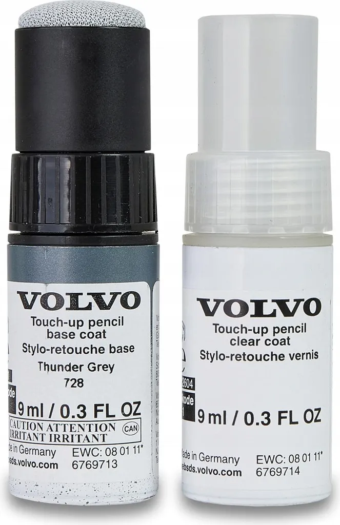 Peinture de Retouche Volvo Thunder Grey 728 en Bâton de Laque 32244370