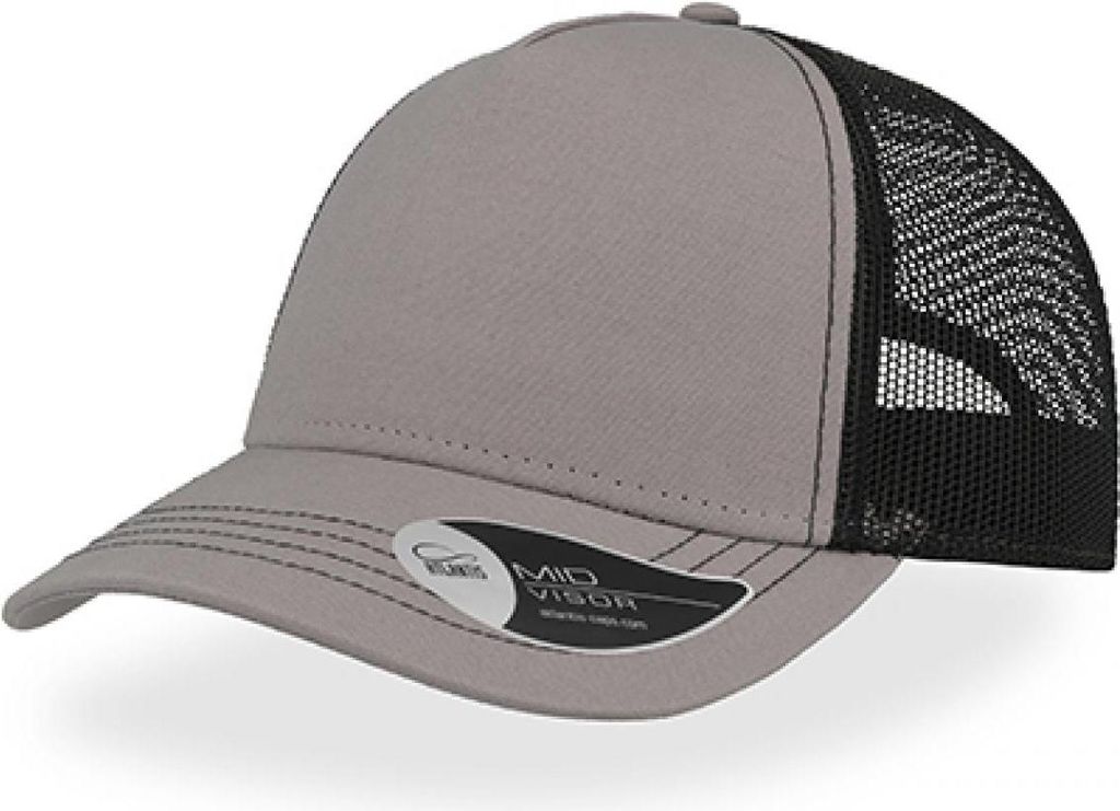Atlantis RCAN | Rapper Canvas Cap, 5-Panel-Mesh-Cap - Farbe: Grey/Black - Größe: One Size