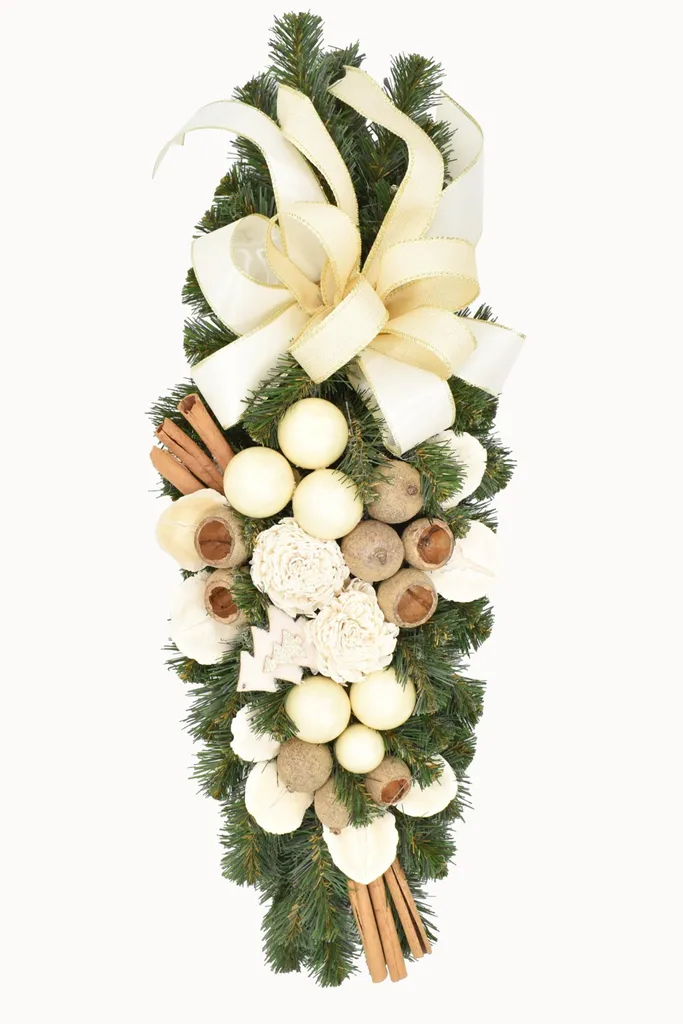 Couronne de porte décoration 60 cm - Idéal pour ambiance naturelle