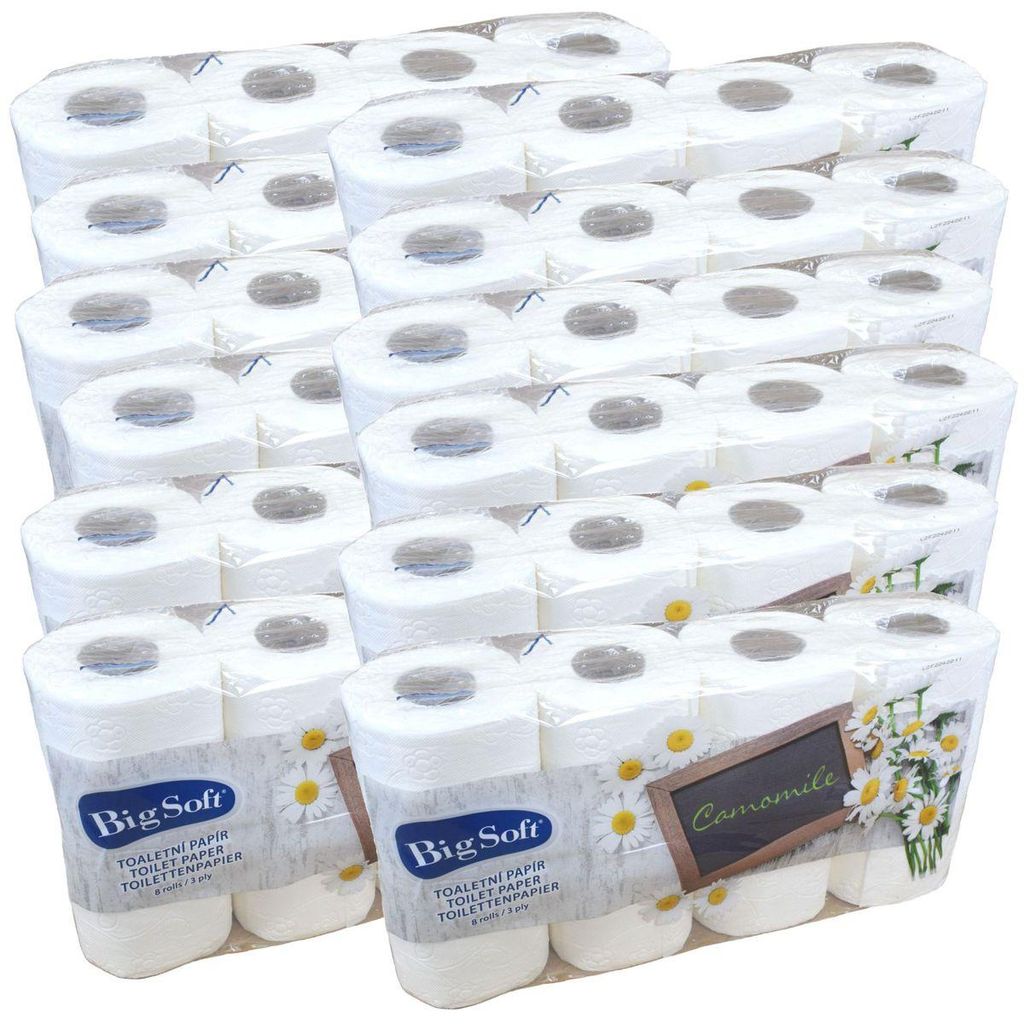 96 Rollen Big Soft Kamilleduft Toilettenpapier 3-lagig á Produktbild 