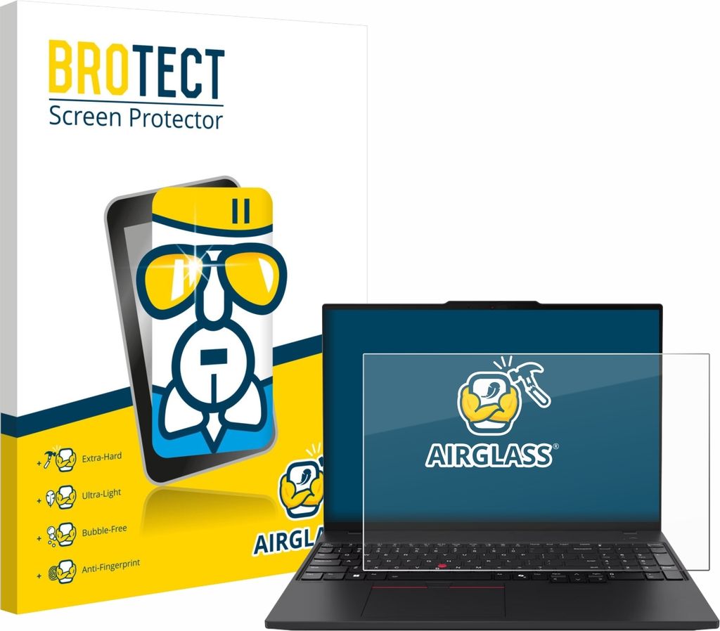 BROTECT Schutzglas für Lenovo ThinkPad P16s Gen 4 Schutzfolie Panzer Folie Glas Display Schutz klar