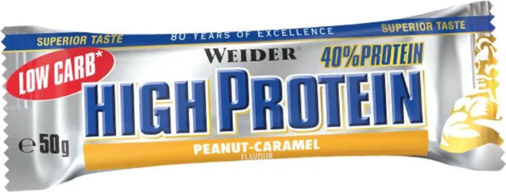 Weider 40% High Protein Bar (24x50g) Peanut-Caramel - Riegel - Protein-Riegel