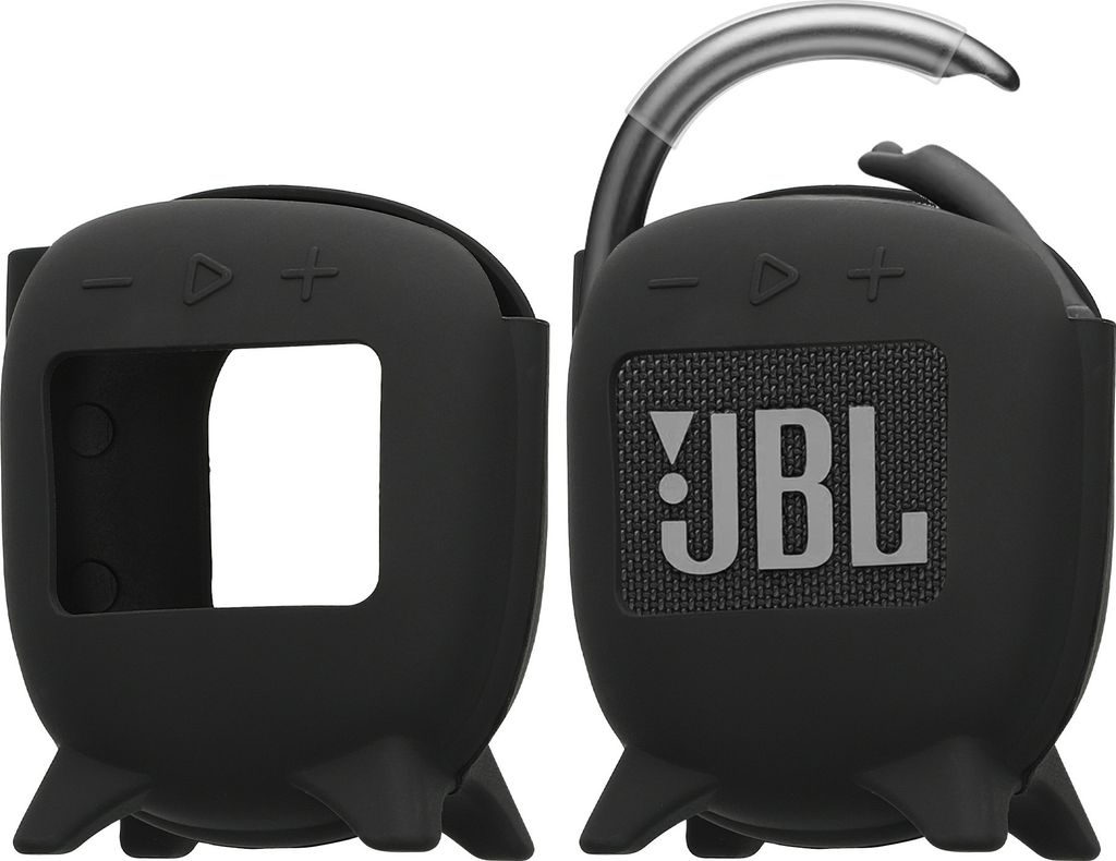 kwmobile Silikon Hülle kompatibel mit JBL Clip 4 - Schutzhülle für Mini Speaker - Cover Bluetooth Lautsprecher Schwarz