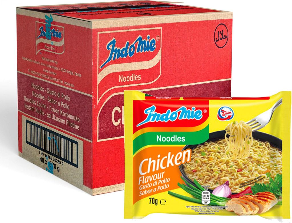 Indomie Chicken Instant Noodles – 40 x 70 g | Produktbild 