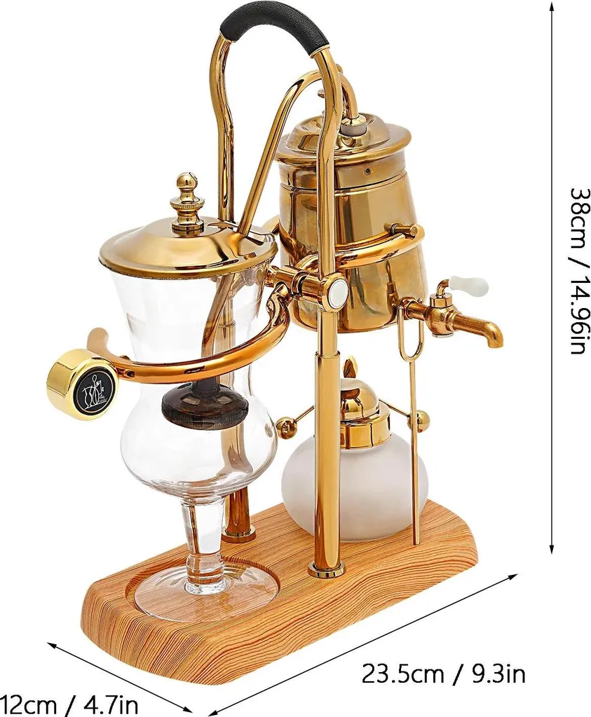 Machine à café siphon 400ml or avec filtre permanent haute qualité