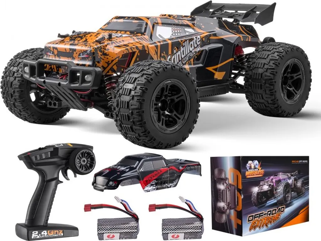 Monster Truck Télécommandé 4WD Tout-Terrain - Grande Voiture RC 38cm