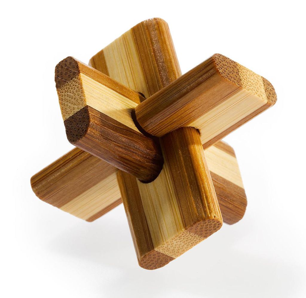Eureka 3D Bambus Gehirnrätsel Doublecross **