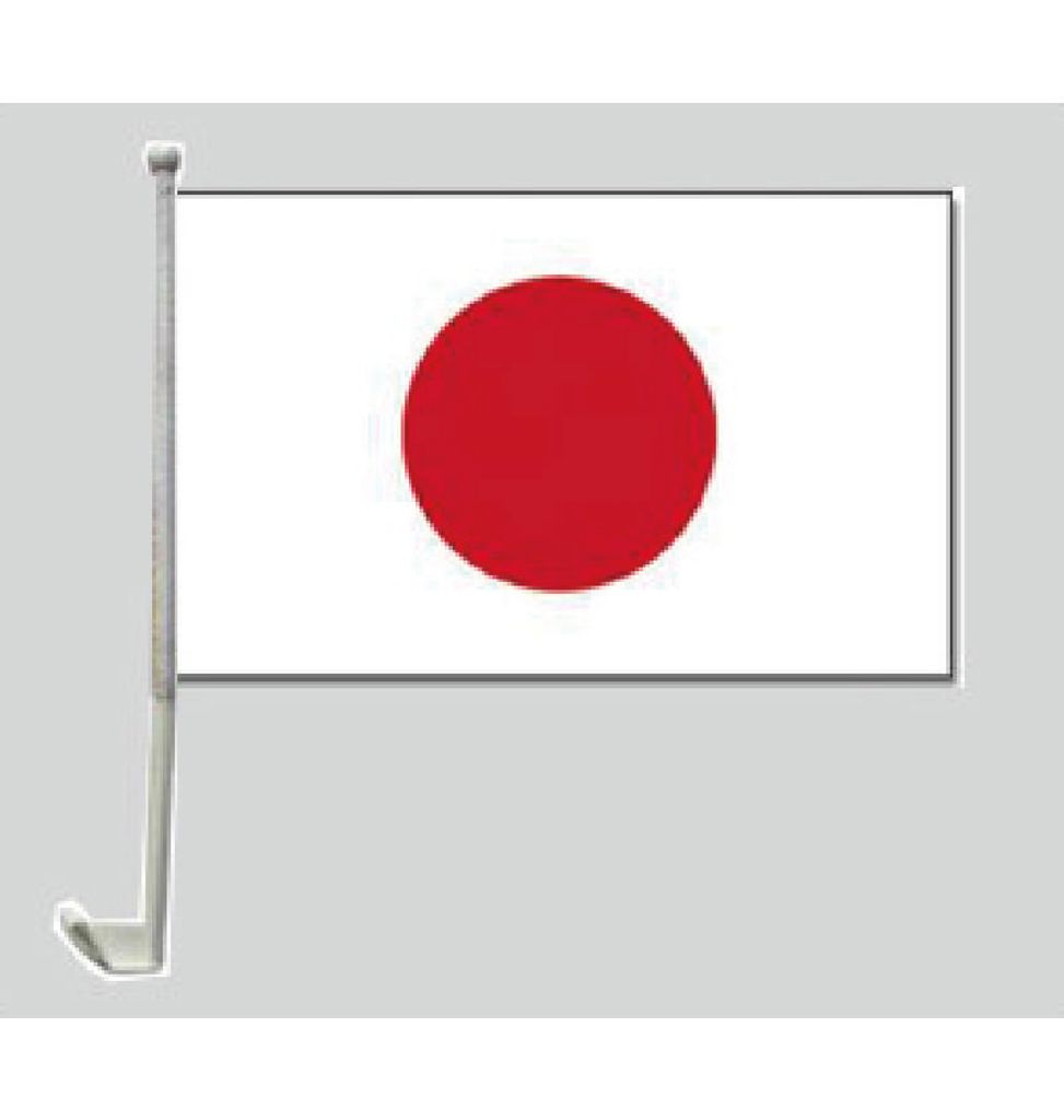 Autofahne Japan 40 x 30 cm mit Kunststoff-Fahnenstock für Produktbild 