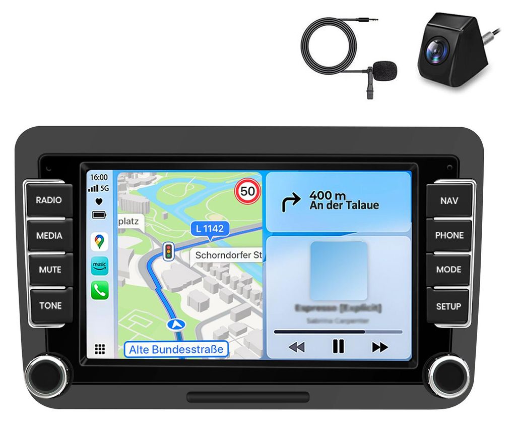 Autoradio Carplay per VW Golf 5 6 Touran Tiguan Caddy Polo Immagine del prodotto 