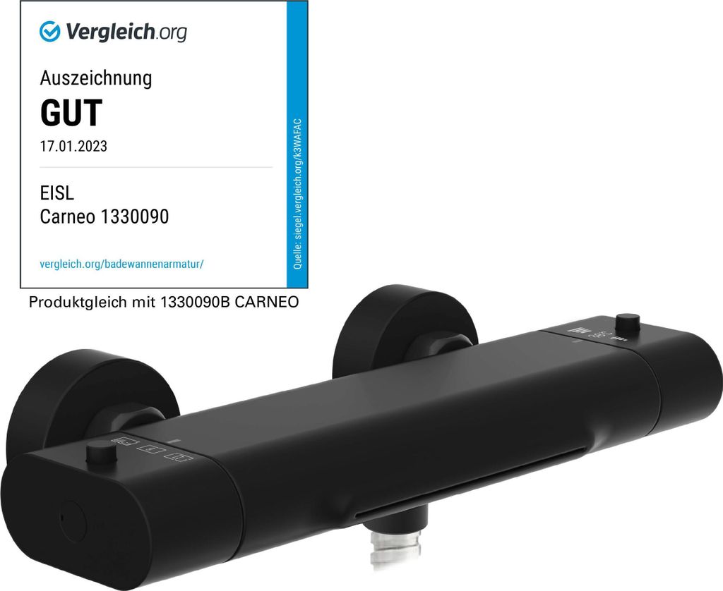 eisl Wannenarmatur CARNEO, Wasserhahn Bad mit Thermostat, Produktbild 
