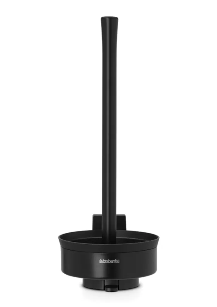 Brabantia distributore di rotoli di carta igienica De Luxe per 3 rotoli, acciaio inox nero, 483462