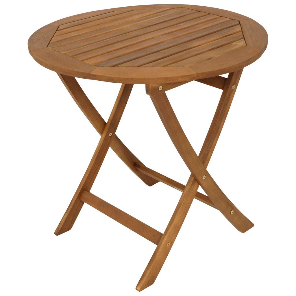 DEGAMO Gartentisch Holztisch Bistrotisch Tisch 75cm rund Produktbild 