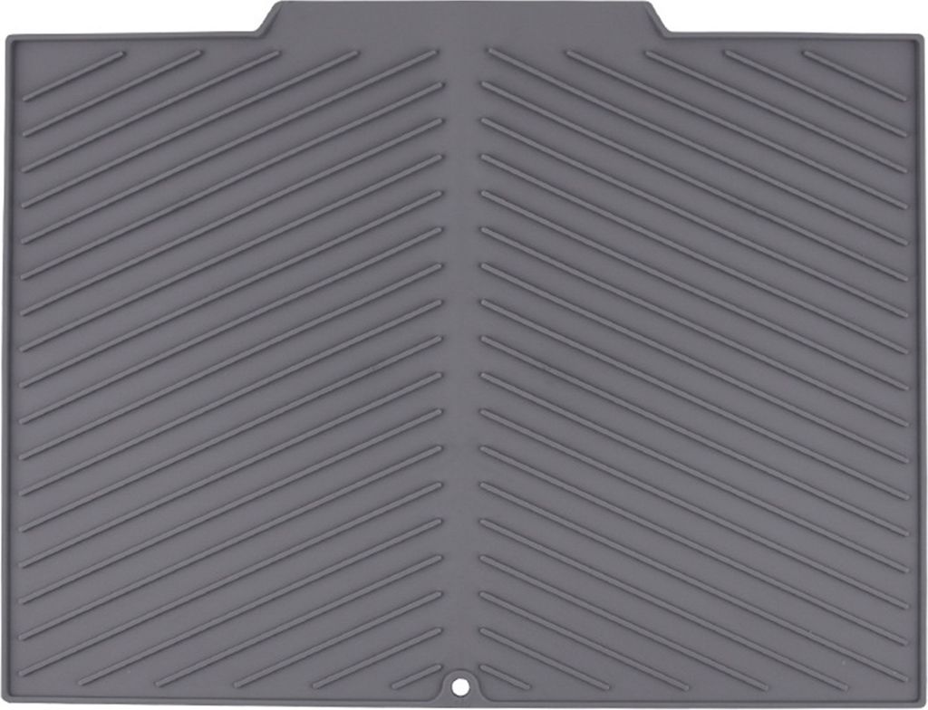 Silikon-Abtropfmatte für die Küchentheke, rutschfest, hitzebeständig, Abtropfunterlage mit integriertem Abfluss, faltbare Abtropfmatte, Mehrzwec...