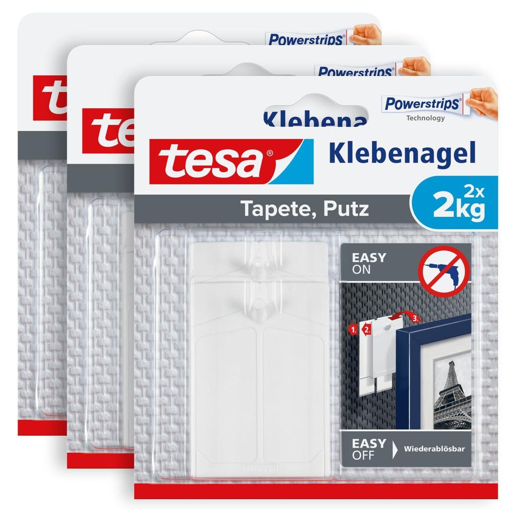 TESA 77776-00500-00, Drinnen, Bildhaken, Weiß, Produktbild 