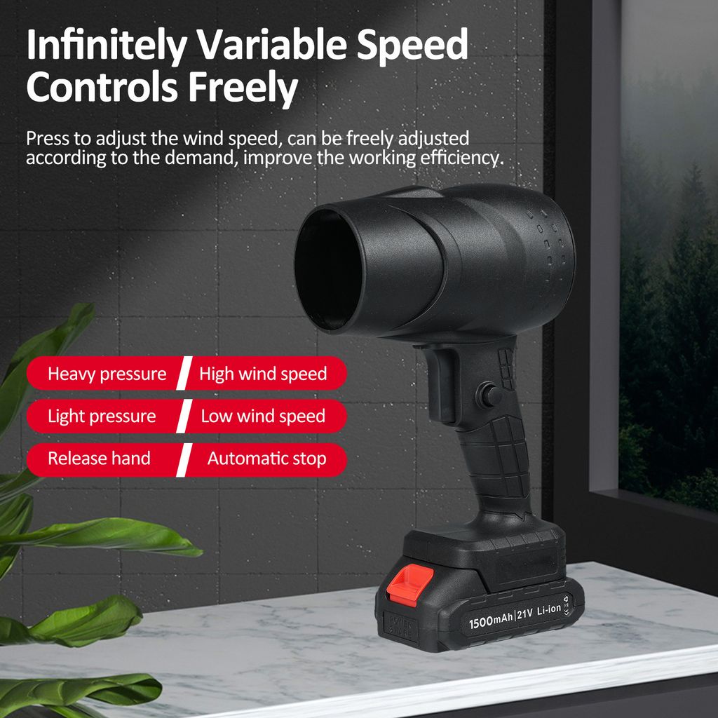 Akumulátorový foukač prachu, výkonný ventilátor 1050 W, Obrázek produktu 6