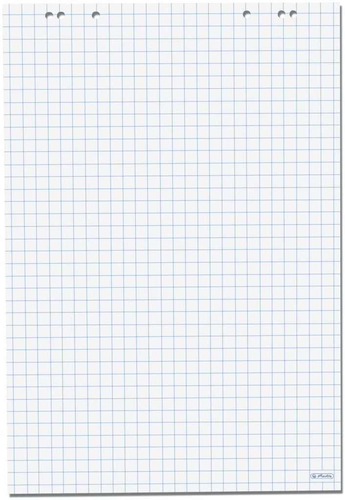 Herlitz Flipchartblock 68x99cm 20 Blatt kariert 25mm/blanko Obrázek produktu 