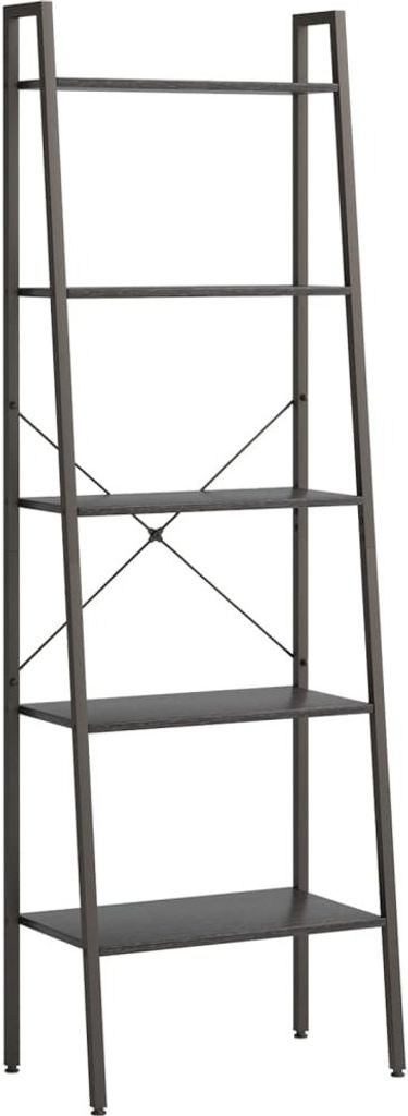 Standregal mit 5 Böden Schwarz 56x35x174 cm