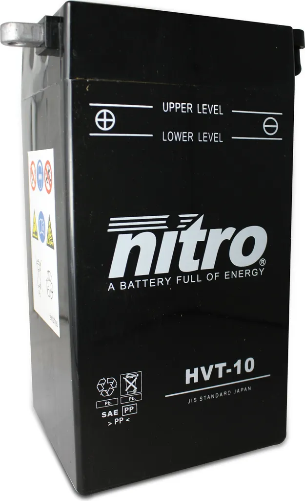 Batterie NITRO HVT 10 (DC) 6V 22Ah sans acide - Dimensions 115x100x214mm