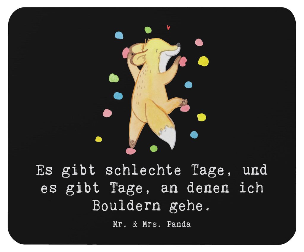 Mr. & Mrs. Panda Mousepad Fuchs Bouldern - Schwarz - Produktbild 