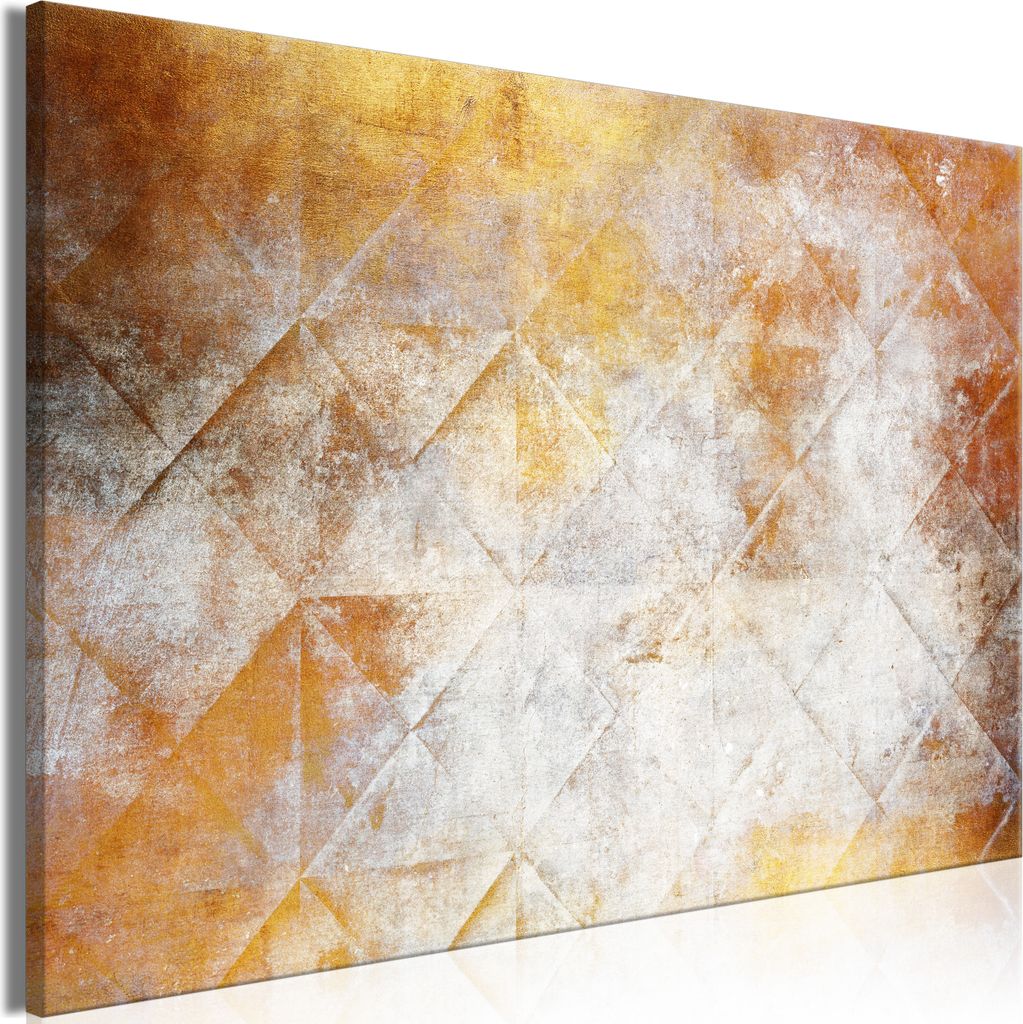 Italienischer Leinwand Leinwandbild - Golden Modernism (1 Part) Wide 60x40 cm Abstrakt a-A-0763-b-a