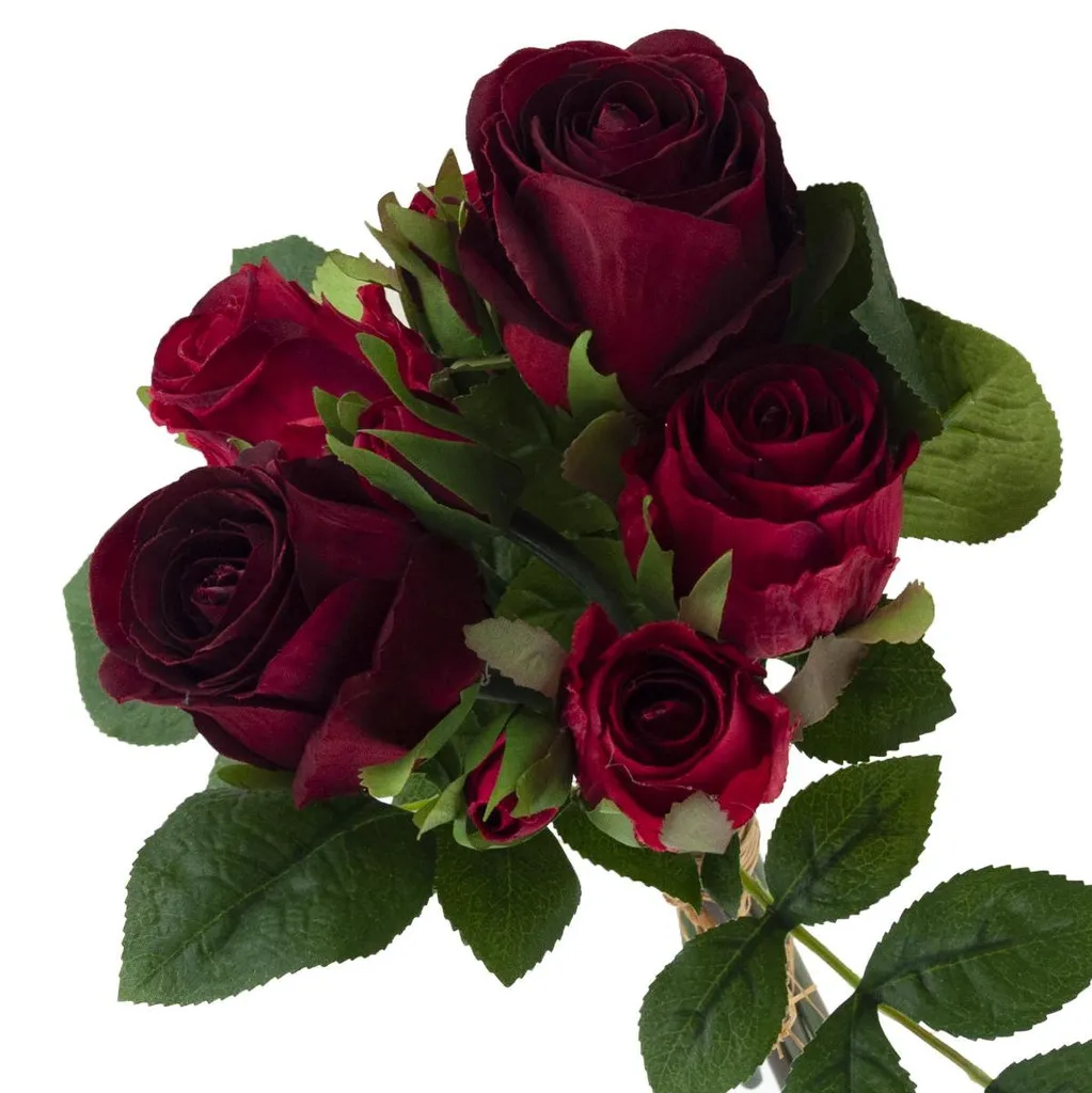 Fleurs Artificielles Roses Réalistes - Composition Florale Déco