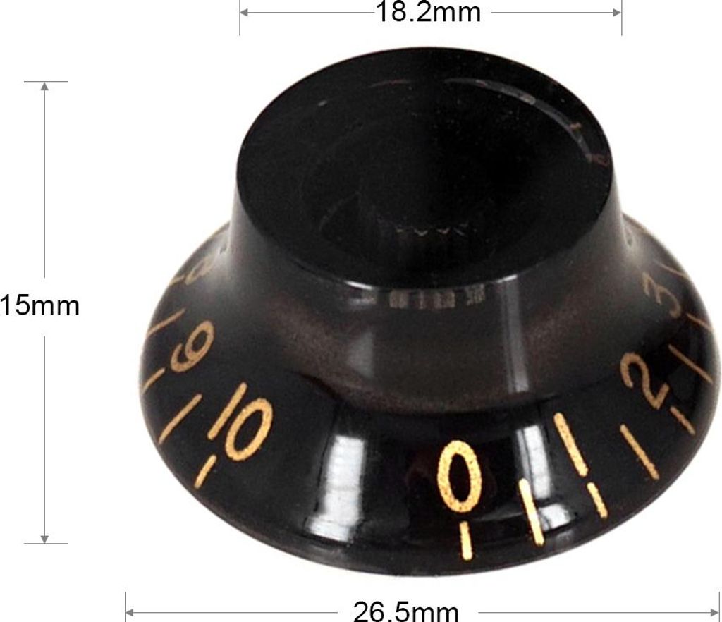 Fafeicy 4pcs E -Gitarrenkn?pfe 6mm Gitarrenlautst?rkesteuerungsknopf -Saucer Form (BLACK)