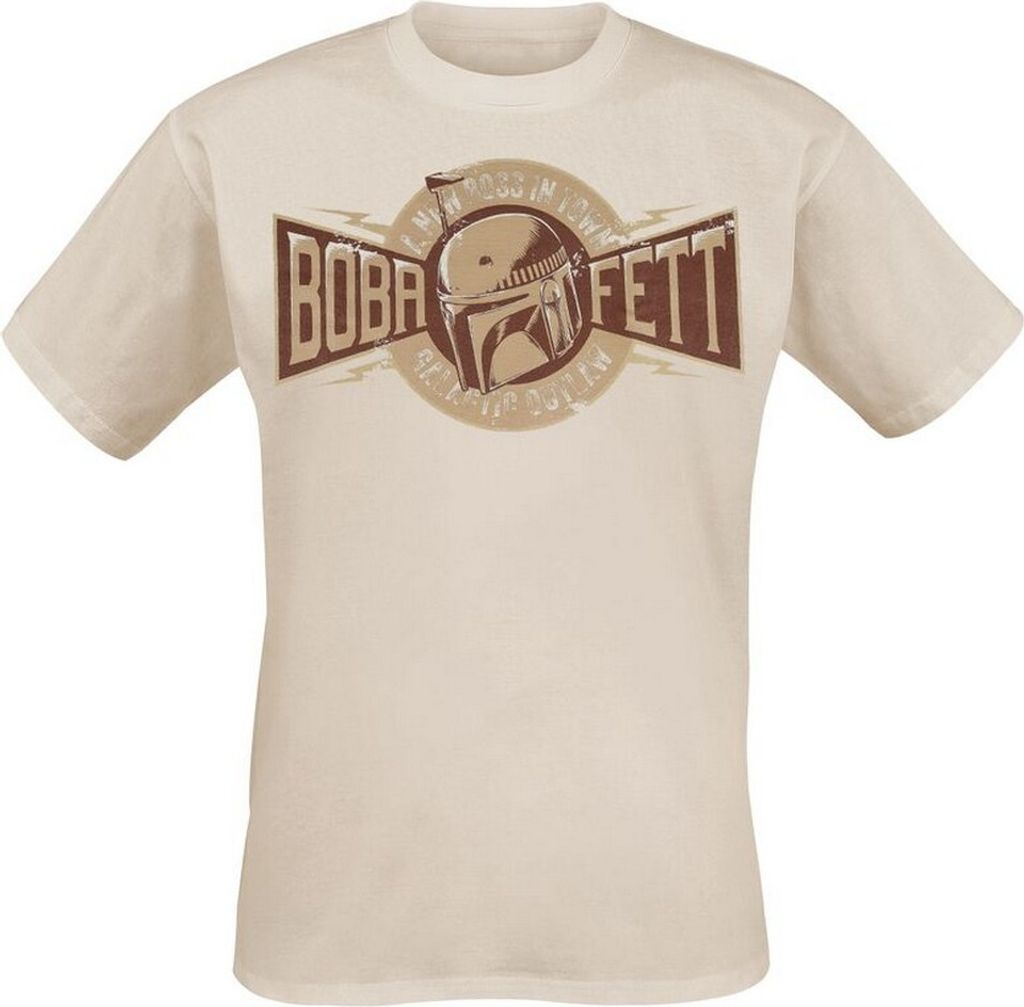 Star Wars: The Book Of Boba Fett - "Outlaw" T-Shirt für Herren TV1398 (M) (Natürlich)