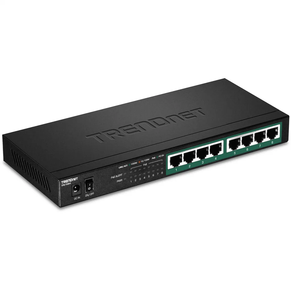 TRENDnet Switch 8 Ports Gigabit PoE+ 120W TPE-TG81g v3.0 Réseau Rapide