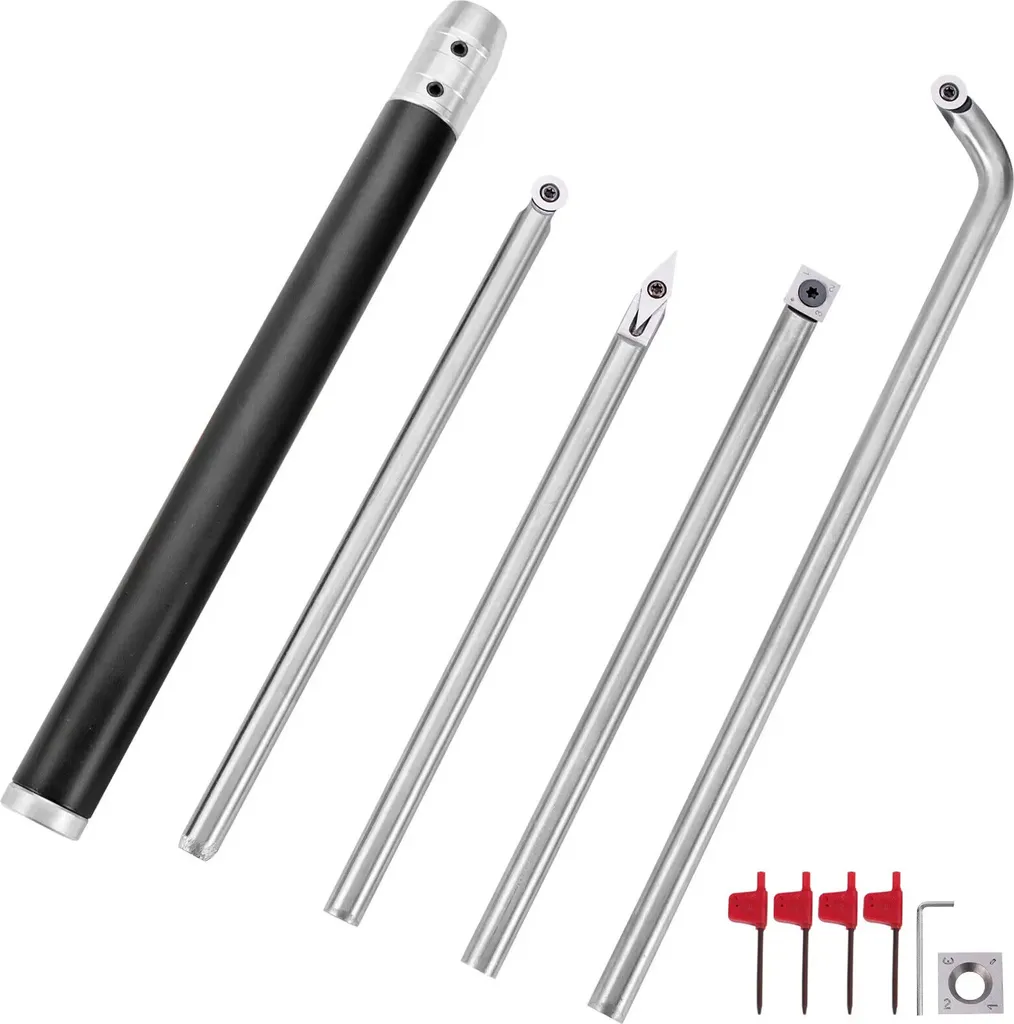 Set Scalpelli Tornio Legno 4 pezzi - Acciaio HSS e Legno Faggio