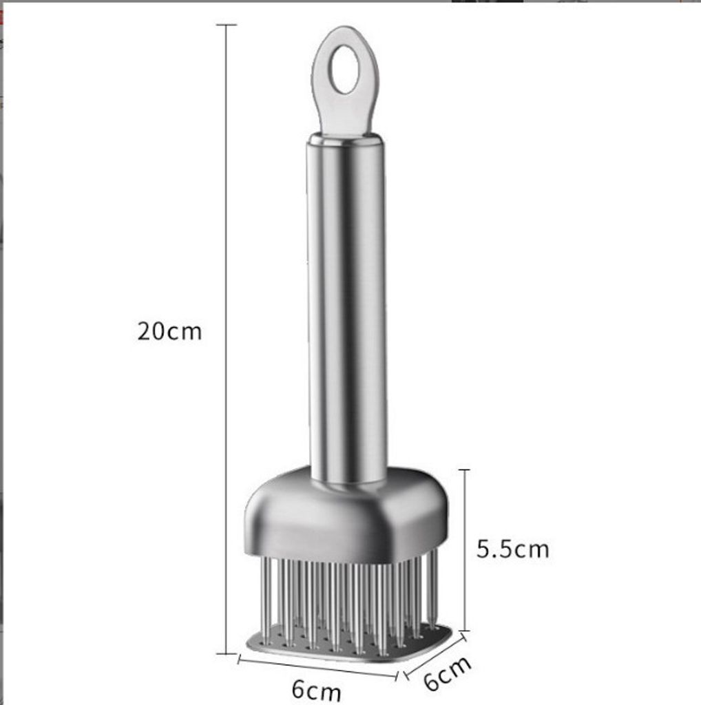 INF Fleischklopfer aus Edelstahl mit quadratischen und runden Nadeln model 1