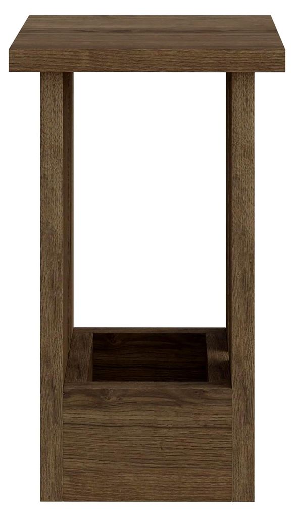 Moderner Beistelltisch, schmal, quadratisch, industrieller Kaffeetisch, Tablett, minimalistisches Design, Holzwerkstoff, Sofatisch für kleine Räu...